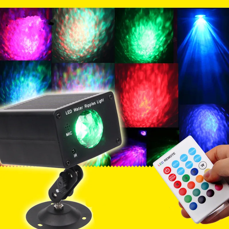 

16 Colors Remote LED Water Ripples Light LED Ocean Flame Effect Stage Lighting Christmas Bar DJ Disco Party Lights