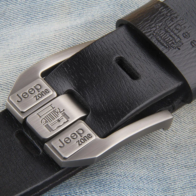webbing belt Genuine Leather for Men High Quality Jeans Belt Strap Luxury Brand Pin Buckle Men's Business Belts Cummerbunds Ceinture Homme black leather belt
