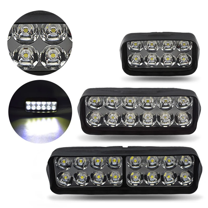 Фара мотоцикла светильник передний s 12V 24V светодиодный рабочий бар 12W 18W 24W