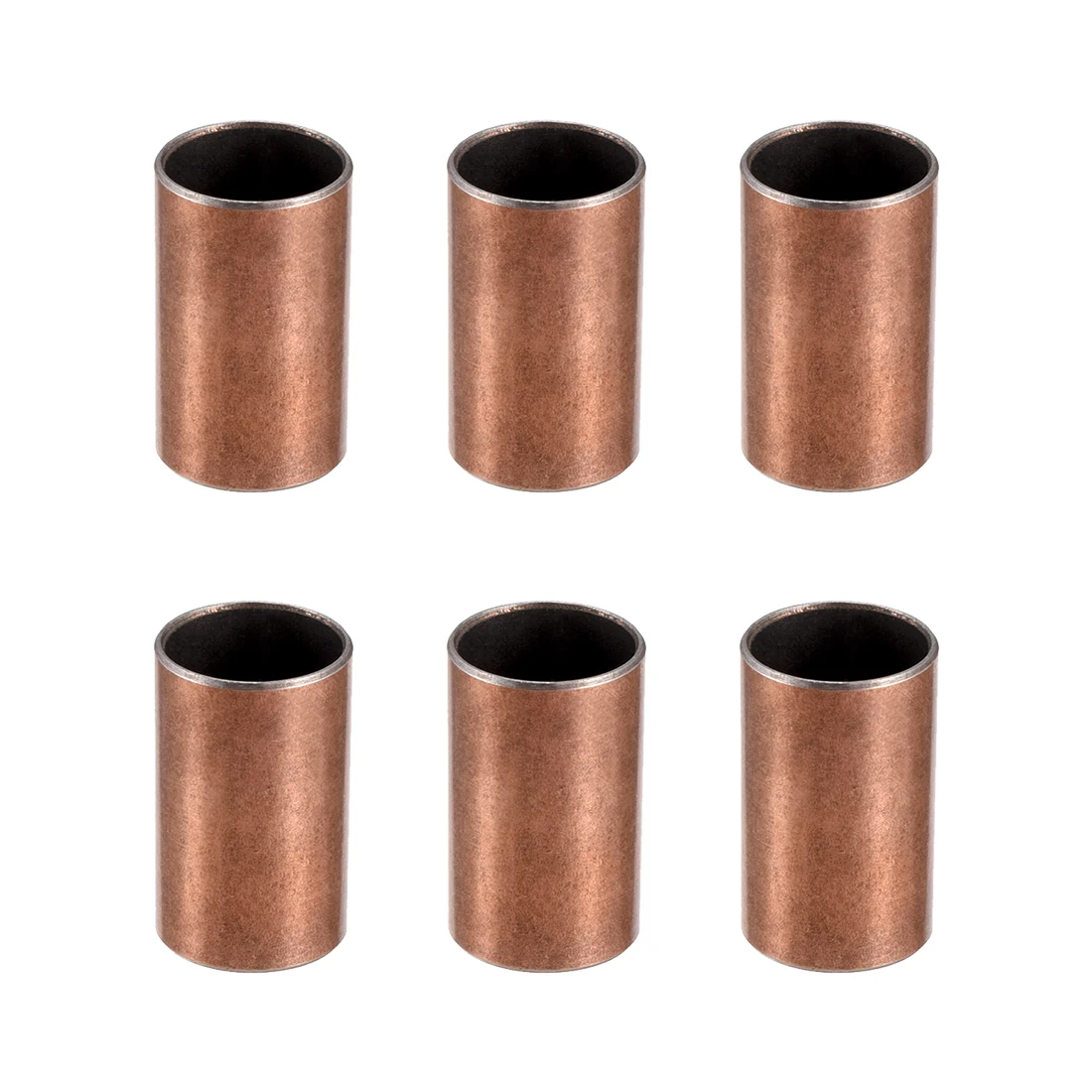 uxcell 1-10pcs Sleeve Plain Bearings 14mm 15mm 16mm I.D. Wrapped Oilless Self-lubricating Bushings Great Replacement oil bearing brass copper bushing