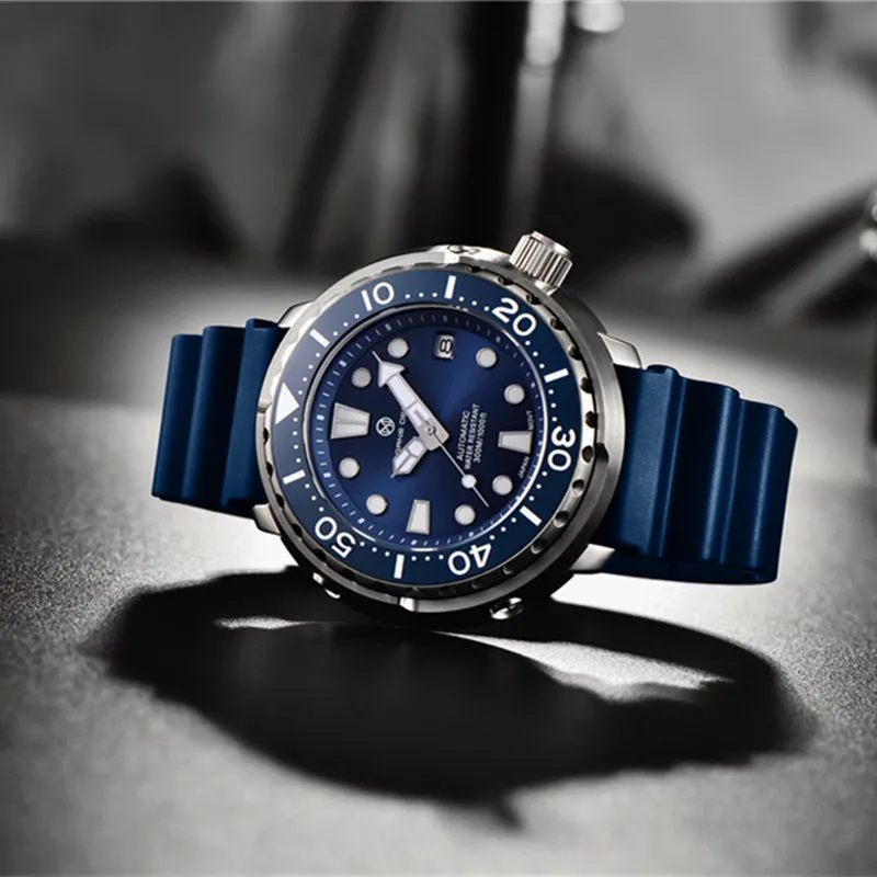 PAGRNE DESIGN Diving Watch Men's Sports Mechanical Watches 300M Waterproof Sapphire Crystal Automatic Wrist Watch Pagani Design