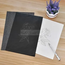 100 sztuk zestaw czarny A4 kopiuj kalka techniczna malowanie Tracing Paper grafit malowanie wielokrotnego użytku akcesoria do malowania czytelne śledzenie tanie i dobre opinie CN (pochodzenie) Tak ( 50 sztuk) 13x9inch