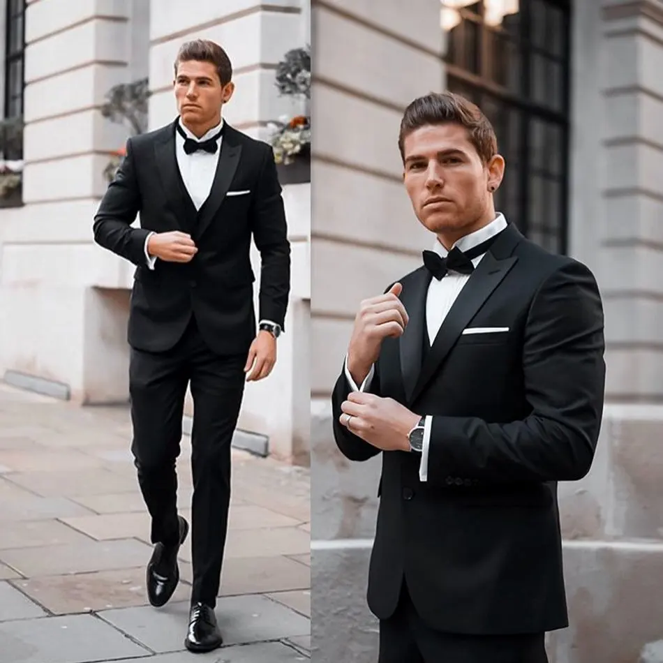 Men's Black Peaky Blinders Suit - Peaky Blinders Outfit + Overcoat + Hat (Peaky Blinder Custome)