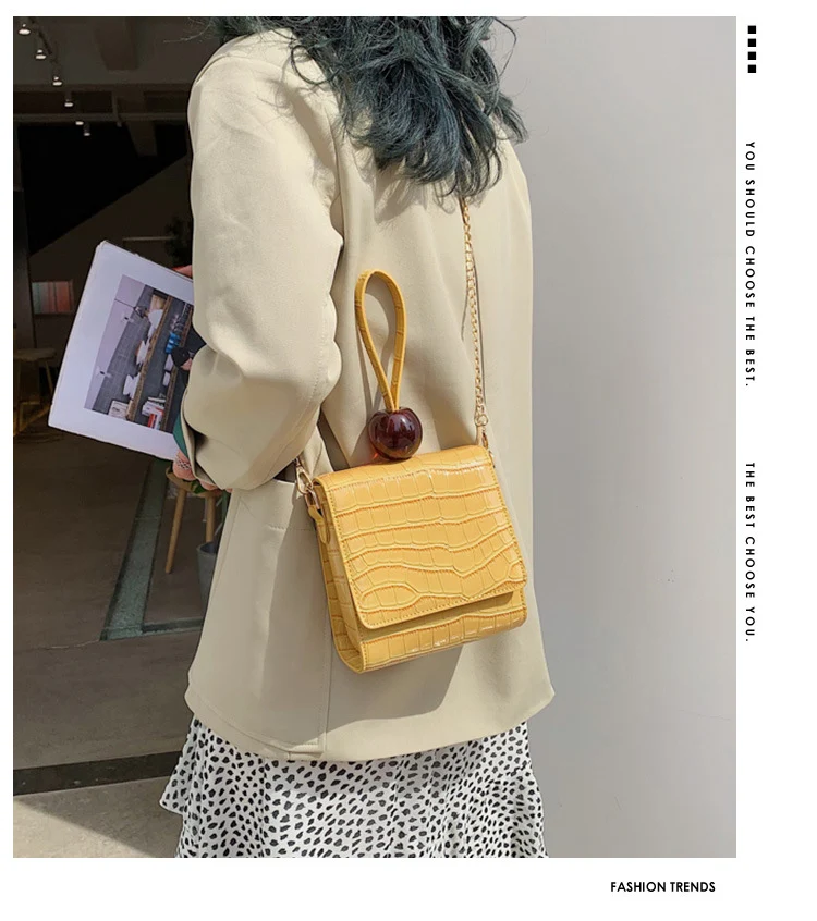 Женская сумка на плечо, новая модель, Корейская сумка из крокодиловой кожи, маленькая квадратная сумка через плечо, сумка-мессенджер, посылка вечерние женские сумки