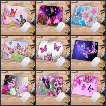 

Mairuige Big promotion Cool New beautiful Flower Butterfly Keyboard Gaming Mouse Pads Small Size for 18X22CM Rubber Mousemats