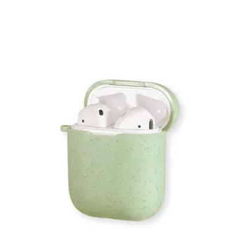 

Biodegradable Wheat Straw Charging Box Protective Cover for Apple Airpods Soft Eco-friendly Earphone Case
