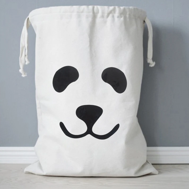 Panda Текстильный мешочек для дома большой сумка для хранения медведь подвесной, для белья на шнурке - Цвет: Panda