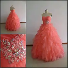 Настоящее фото милое бальное платье Бальные платья с оборками Многоуровневое платье из органзы в пол со шнуровкой на спине платья для выпускного вечера