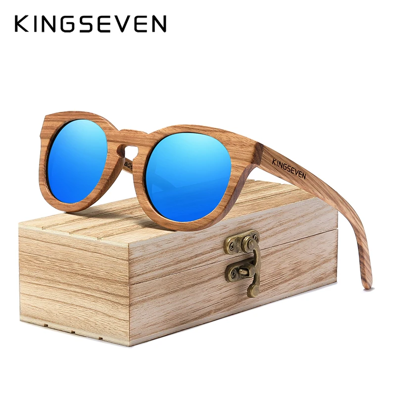 KINGSEVEN 100% Новинка солнцезащитные очки ручной работы из натурального дерева полная