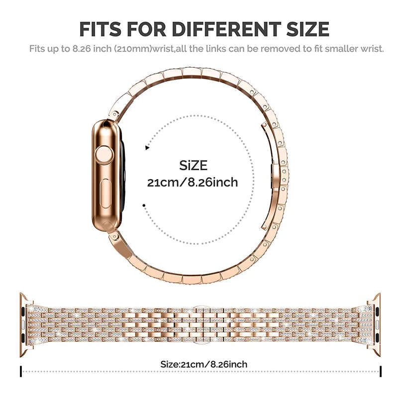 Браслет из нержавеющей стали для Apple watch band 40 мм 38 series 5/4/3/2/1 iwatch 42 44 мм|Ремешки