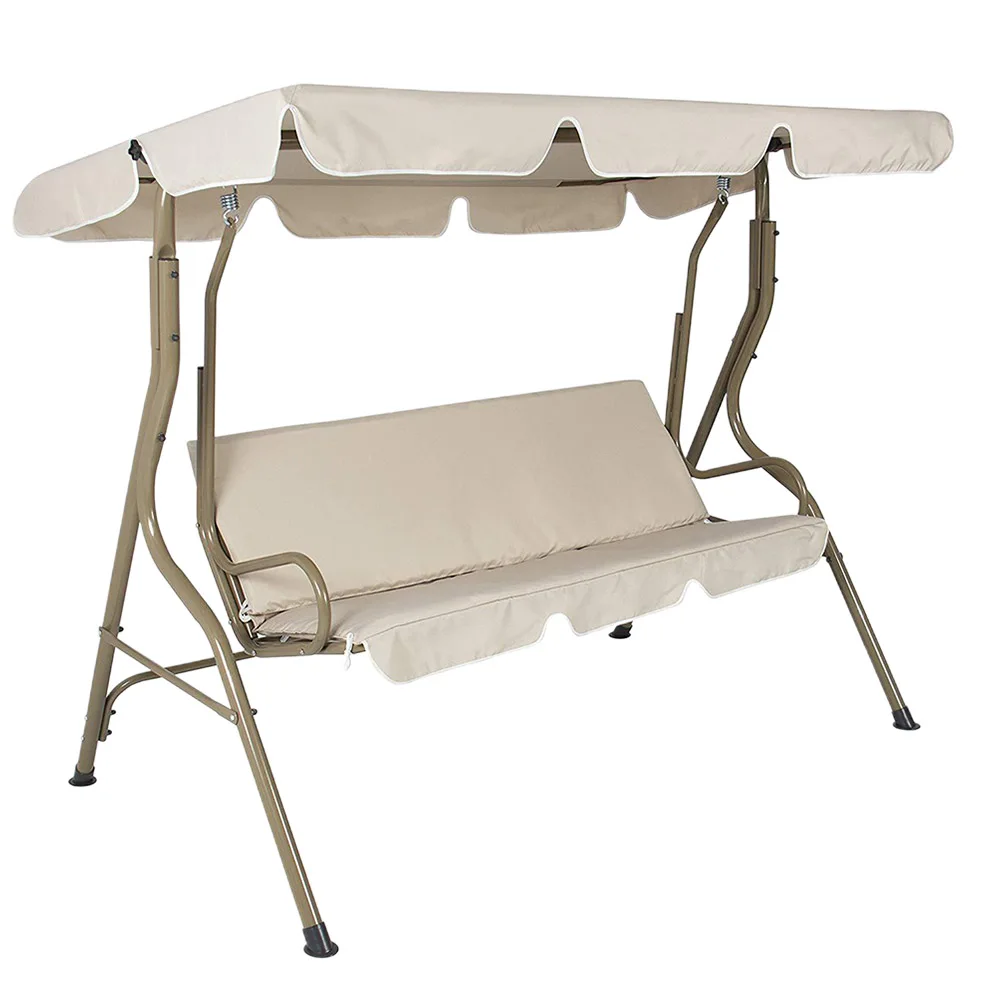 2pcs/set Solid Garden Chairs Patio Swing Seat Cover Universal Canopy Protector Waterproof Sunproof For 3 Seater Sun Shade 2pcs/set Solid Garden Chairs Patio Swing Seat Cover Universal Canopy Protector Waterproof Sunproof For 3 Seater Sun Shade