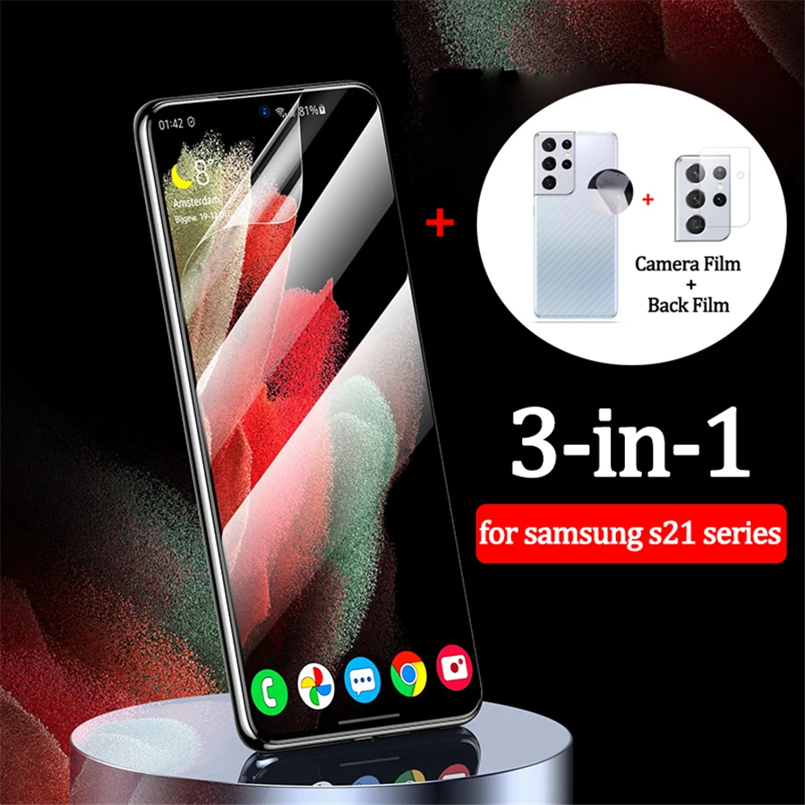 Front Back Protector For Samsung S21 Ultra Soft Glass S21 Plus Samsung Galaxy S21 Screen Protector S21 Ultra Hydrogel Film Phone Screen Protectors Aliexpress