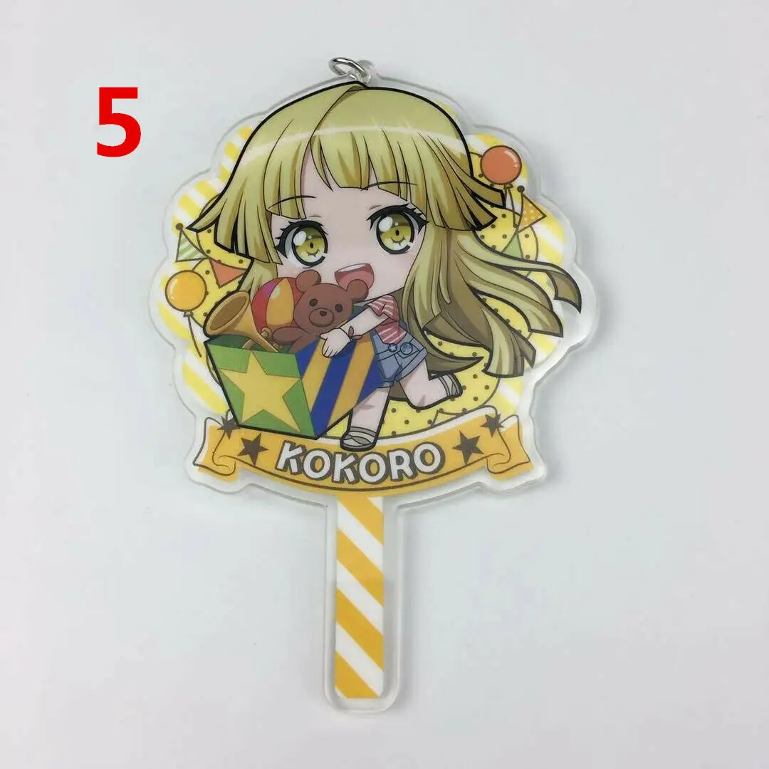 5 Аниме BanG Dream! Акриловый брелок для ключей гоночные ремни Косплей - Цвет: 5