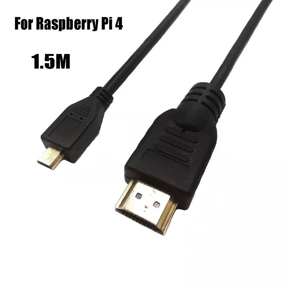 Для Raspberry Pi 4 Micro HDMI к hdmi-кабель, адаптер 1,5 M Male-Male HDMI 1080P конвертер для Raspberry Pi 4 Модель B