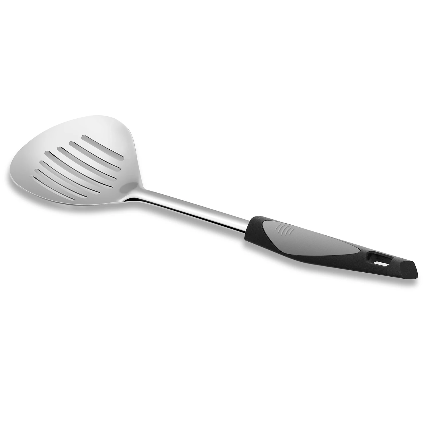 Seacreating Kitchen Skimmer Spoon Stainless Steel Slotted Spoon With Extra Large Bowl Built-In Hang Hole Comfortable