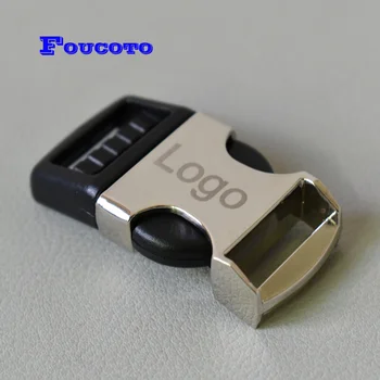 

20pcs engrave ID metal side release curved belt buckle clip hook 20mm for paracord dog collar clip buckle DIY sewing accessories