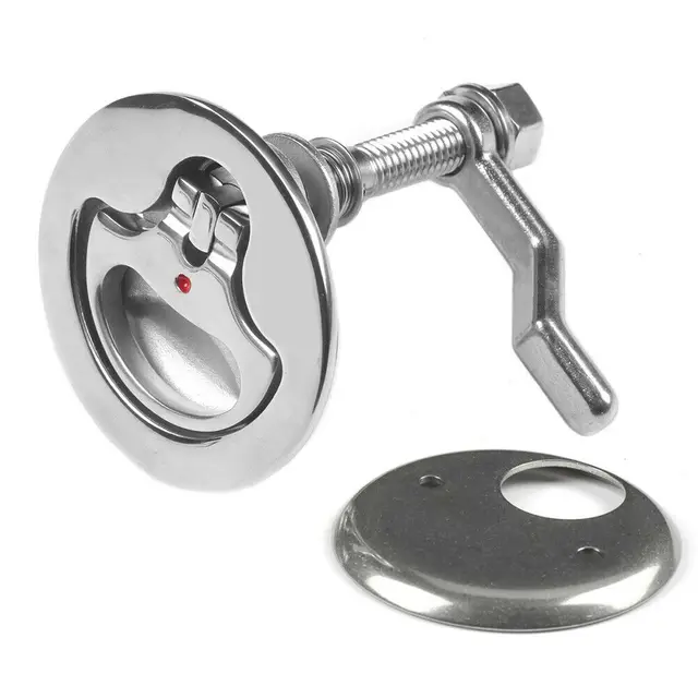 Stainless Steel Marine Flush Pull Deck Slam Latch - Boat Cam Latch With Floor Buckle For Hatches & Doors - View #2