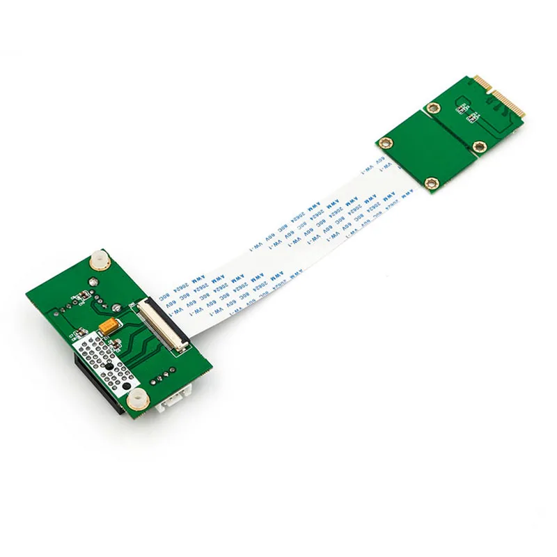 QINDIAN добавить на карты Mini PCI-E к PCI Express 1X адаптер Riser удлинитель Mini PCIE к PCIE X1 USB 2,0 карта Riser FFC кабель