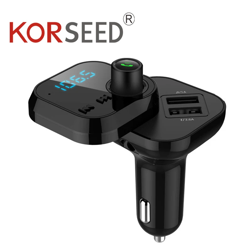 Автомобильный модулятор с Bluetooth 5 0 FM передатчик зарядное устройство два USB