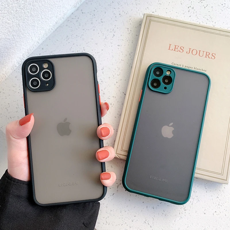 Чехол для Телефона iPhone 12 MINI 11 PRO MAX X XS XR Матовая силиконовая рамка защитный чехол с