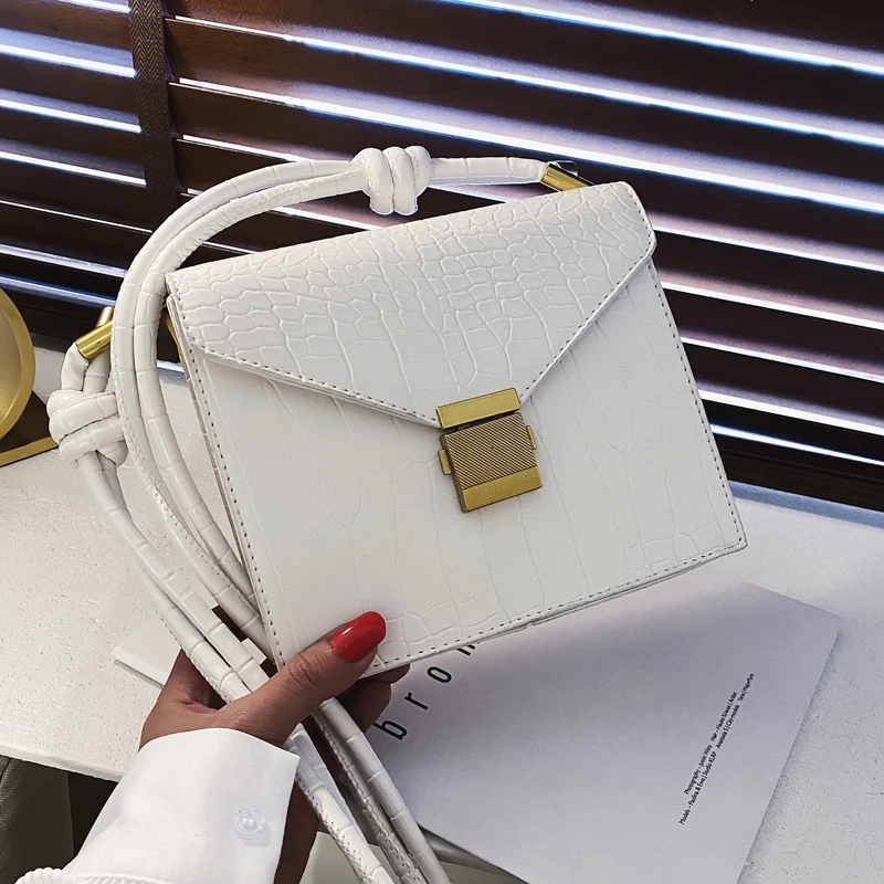 

Crocodile pattern Square Crossbody Bag 2020 Fashion New Quality PU Leather Women's Designer Handbag Lock Shoulder Messenger bags
