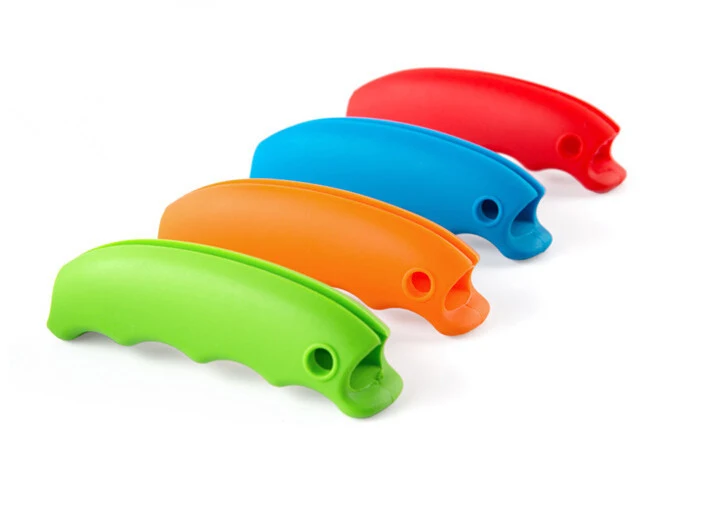 

2pcs Colorful Not Hurt The Hand Protection HandlesPortable Carry Bag Device Silicone Take The Package Device Does Kitchen Tools