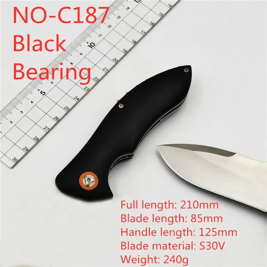 BENYS C10 CNC нож CPM-VG10-FRN ручка Открытый Кемпинг EDC инструменты - Цвет: C187-BLACK