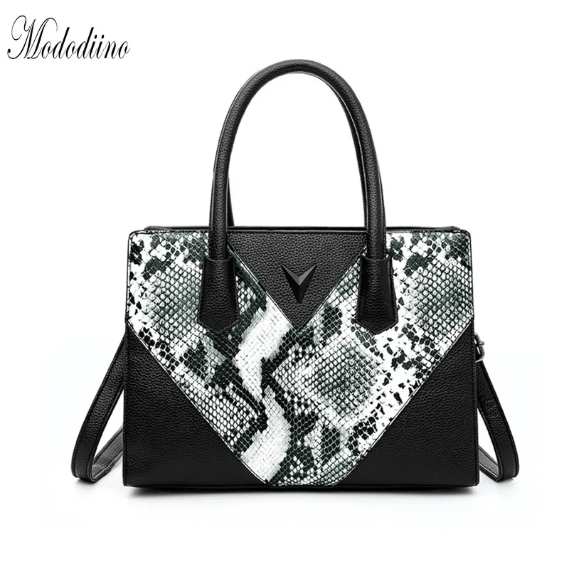 

Mododiino Serpentine Pattern Leather Designer Handbags Women Bag Female Shoulder Bag Women Crossbody Bag Luxury Handbag DNV1158