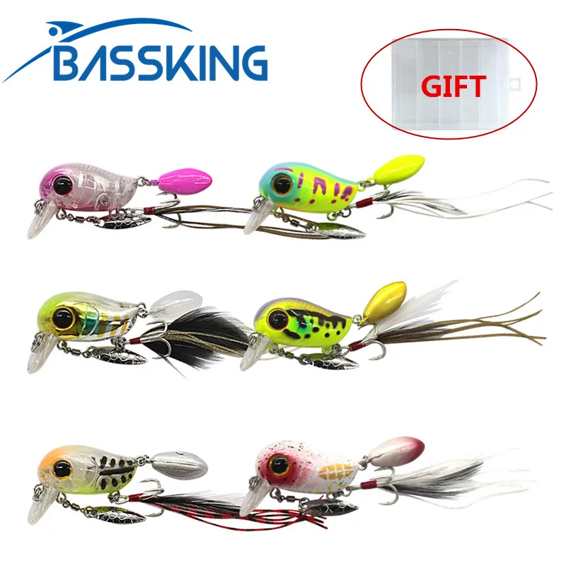 BASSKING Fishing Lure Kit 5Pcs Floating Crankbait 54mm 4.8g Crank Bait