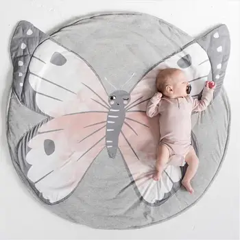 

Ins Cartoon Baby Play Mats Pad Toddler Kids Crawling Blanket Round Carpet Rug Toys Mat For Children Room Decor Photo Props