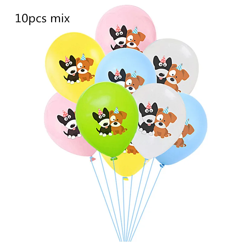 Dog 5 mix 10 шт. 12 дюймов Единорог латексные шары собака день рождения баллон гелия украшения пчела Акула панда надувные globos детские игрушки - Цвет: Dog 5 mix