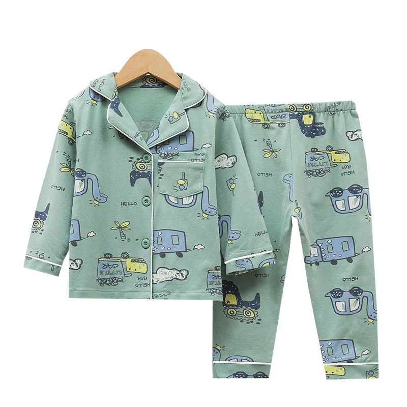 SAILEROAD Children Cartoon Dinosaur Pajamas For Girls Kids Animal Printed Pyjamas Girls Pajamas Child Home Wear Boys Sleepwear custom pajama sets	