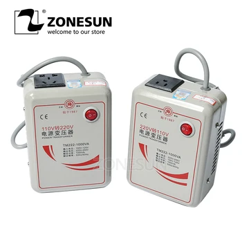 

ZONESUN 500W 1000W 2000W 3000W Power Transformer 220V Turn 110V to 220V Appliances Voltage Power Converter 50Hz/60Hz