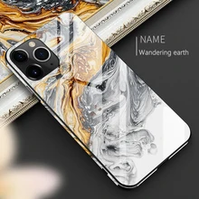 Luxury Full Protective Phone Case For iphone 11 12 Pro Max X XR XS Max 8 7 6 6s plus Tempered Glass TPU Hard Marble Back Cover