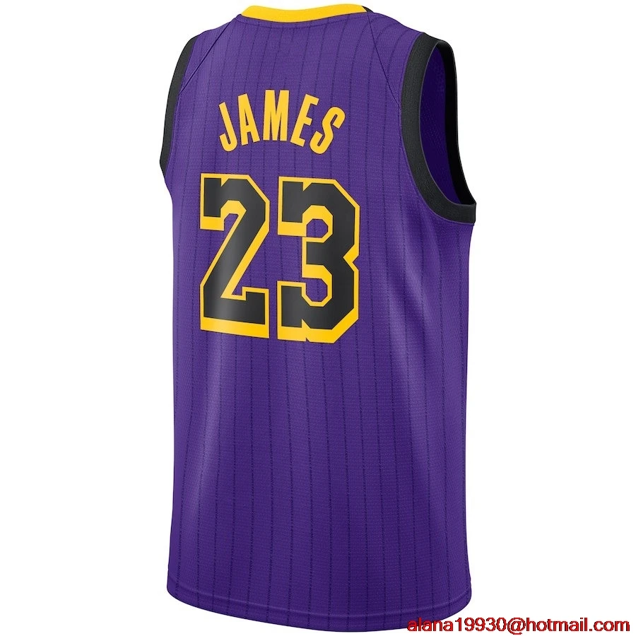 Молодежная детская баскетбольная майка LeBron James Lonzo Ball Brandon Ingram Kobe Bryant /19 City Edition, баскетбольная майка в Лос-анжелесском стиле