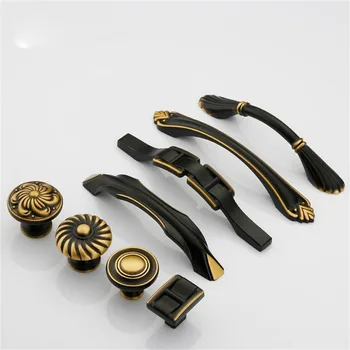 Antique Round Door Handles Wardrobe Drawer Pull Kitchen Cabinet Handles for Furniture Handles Hardware Accessories