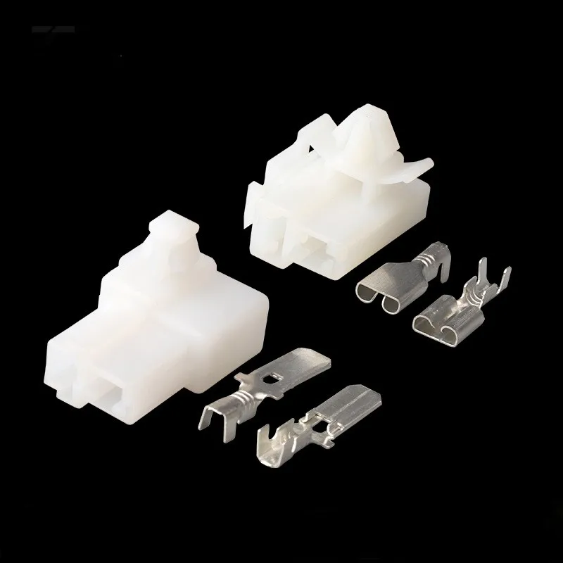 100SETS DJ7024Q-6.3-11/21 6.3mm 2Pin AMP Car Electrical Wire Connectors | Автомобили и мотоциклы