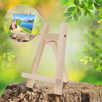 

Mini Artist Wooden Easel Wood Stand Display Holder For Party Decoration 20*28cm Triange Easel