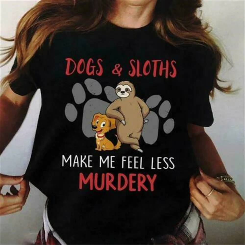 Собаки и Ленивцы Make Me Feel Les Murdery Мужская футболка хлопок S-3Xl классный подарок