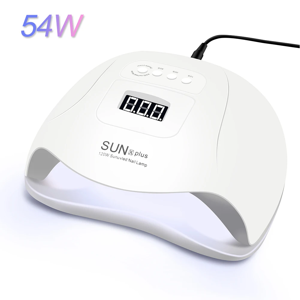 54W SUNX Plus SUN669 48 Вт УФ светодио дный лампа ледяные лампы для ногтей Гель-лак сушилка для маникюра сушильная машина для двух рук с вентиляторами все гелевые ногти искусство - Цвет: 54W SUNX Plus