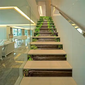 

3D Removable Stairs Sticker Step Self-Adhesive Ceramic Tiles PVC Stair Wallpaper Decal Vinyl Stairway Home Decoration