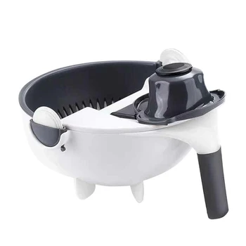 

Multi-Function Manual Cutting Machine with Rotating Basket Rotating Vegetable Cutter Cutting Machine Multi-Function Kitchen Cutt