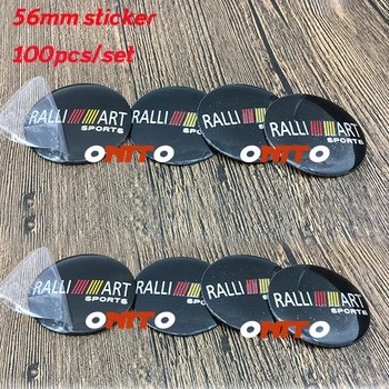 

Best Price 100PC RALLIART Emblem Sticker Decoration Decal Label 56mm 2.2" Car Styling Aluminum Accessorie fit for Universal Car