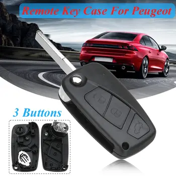 

3 Buttons Flip Car Remote Key Case Shell w/ Blade For Peugeot Bipper Boxer Expert Partner Car Interior Accessories