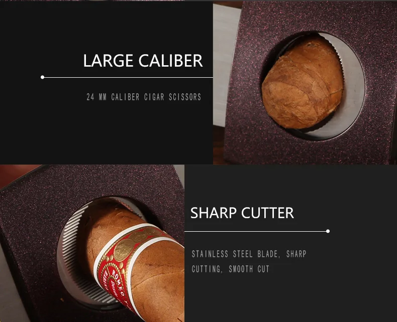Резак COHIBA из нержавеющей стали, резак для сигар, супер острый пилообразный пресс, гильотина для сигар, Подарочная коробка, упаковка