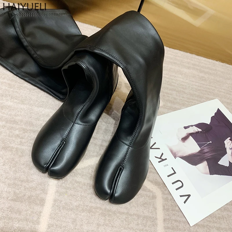 

Fall Boots Women Low Heel Over Knee Boots Womens Black Long Boots Fashion Designer Elastic Force Thigh High Boots Women's Shoes