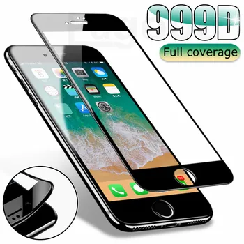 

999D Full Cover Tempered Glass For iPhone 7 8 6 6S Plus Screen Protector Glass on iphone X XS 11 Pro Max XR Protective Film Case