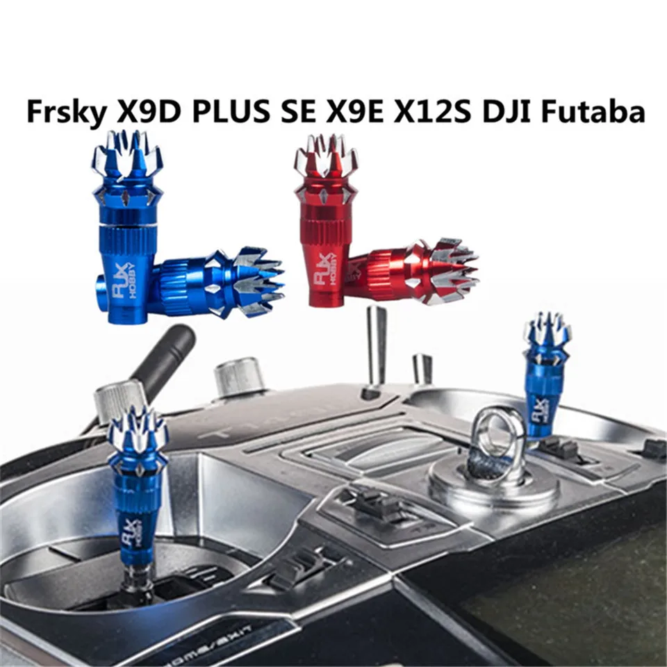 RJX M3 M4 CNC 3D Lotus Style Gimbal Stick Ends for Frsky Taranis X9D M7 M9 QX7 Futaba JR RC Remote Controller Transmitter Parts | Игрушки и