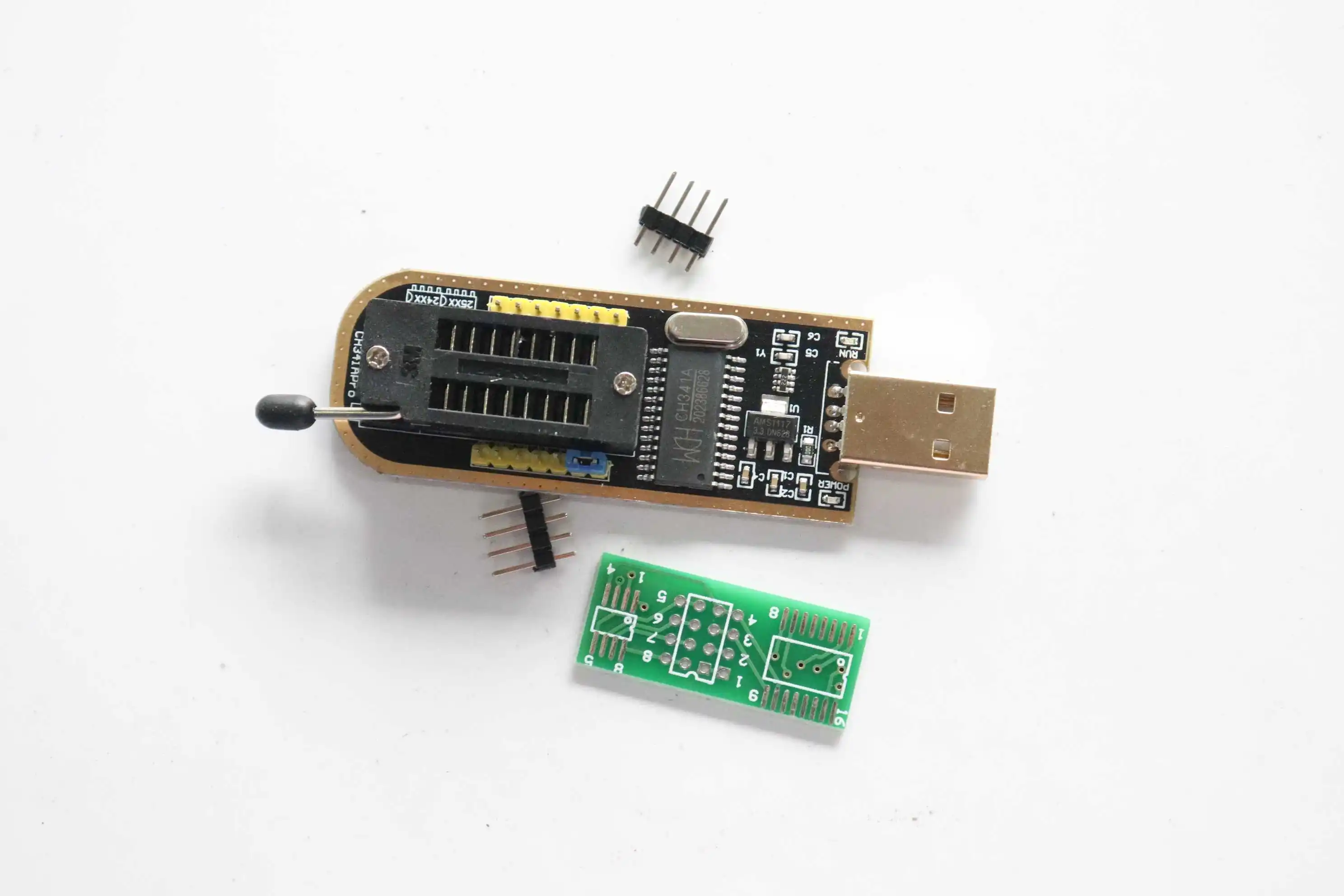 Черный и желтый 25 SPI серия 24 EEPROM CH341A биос писатель маршрутизация lcd флэш USB программист простота в эксплуатации