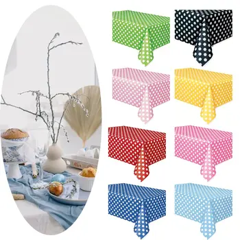 

Disposable Birthday Party Decoration Tablecloth Living Room Polka Dot Table Cloth Family Hotel Travel Disposable Tablecloth